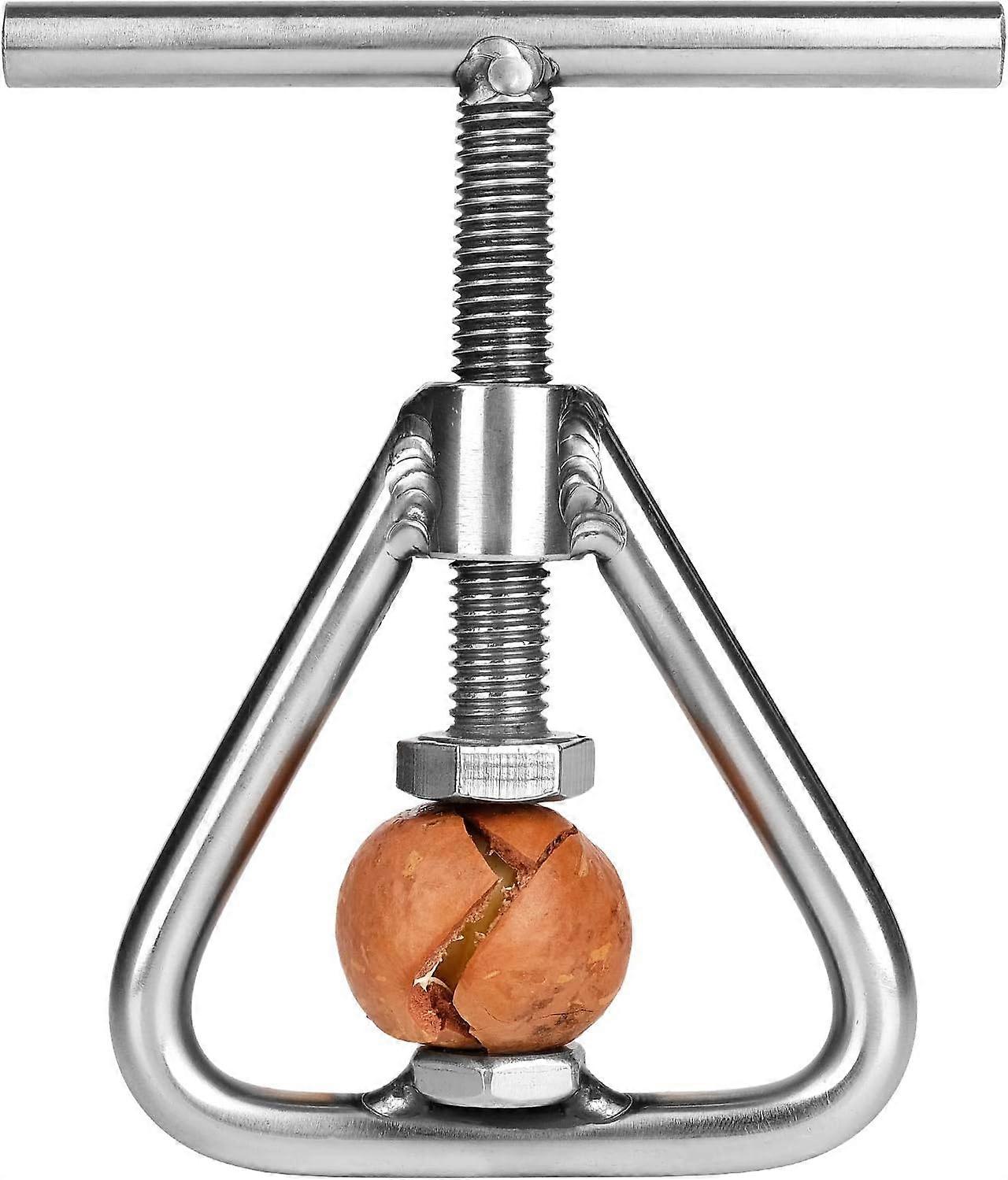 Nut cracker stainless steel nutcracker tool suitable for all nuts, black walnuts, macadamia nuts