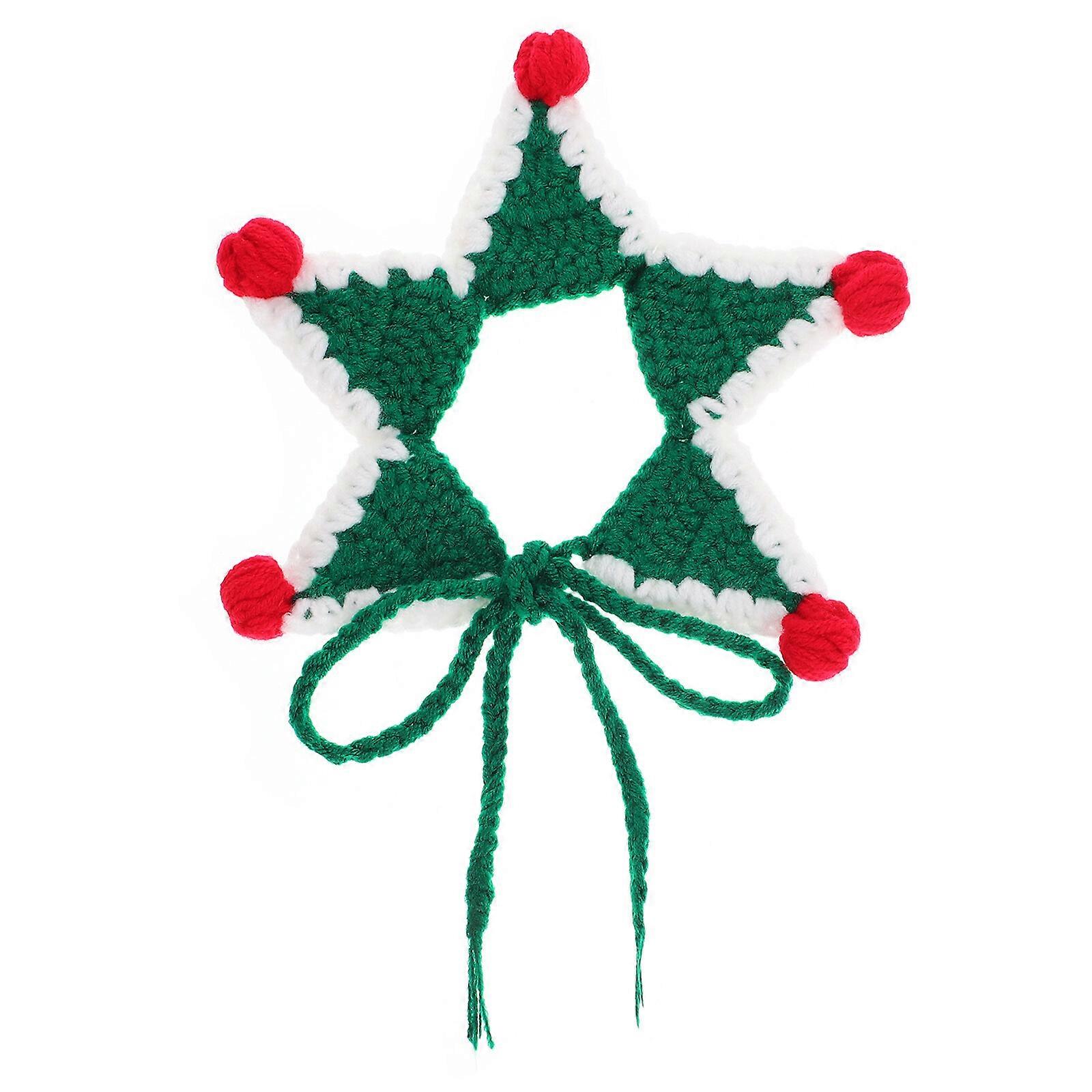 Warm Pet Scarf Star Shape Kitten Scarf Decor Christmas Cat Scarf Cat Accessory