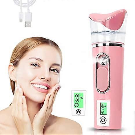 Nano Facial Mister with Skin Analyzer Moisture Tester,Portable Mini Facial Mist Sprayer Steamer with USB,Moisturizing & Hydrating for Skin Care, Makeu