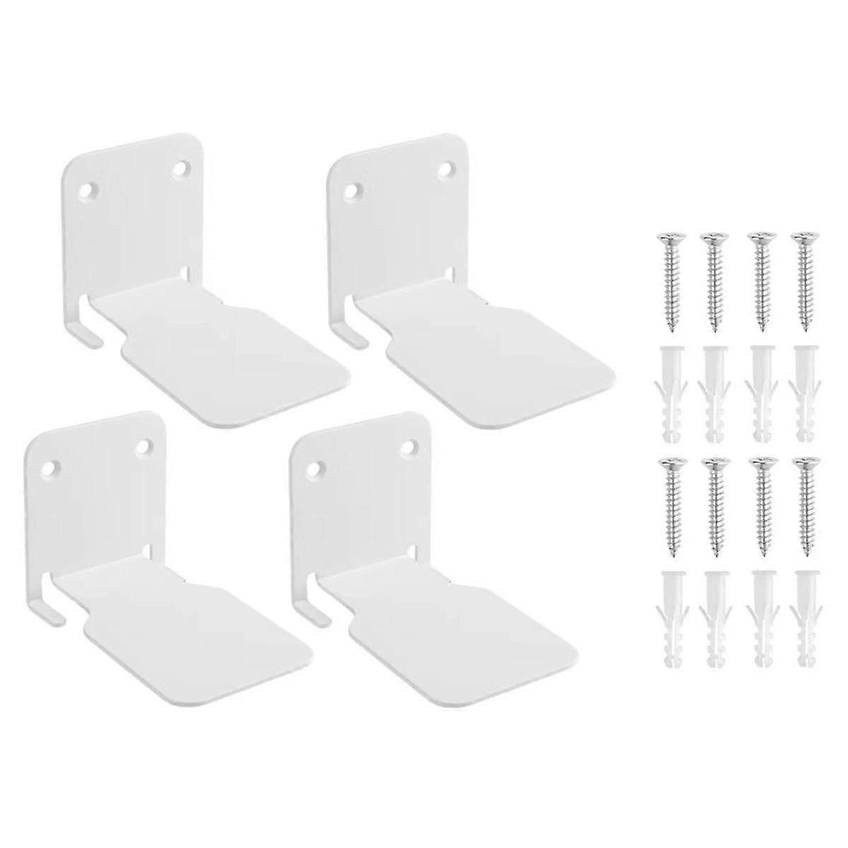 4PCS 目に見えないフローティング本棚 フローティングブックオーガナイザー 壁掛け 屋内収納アクセサリー 本用メタルシェルフに適合 B