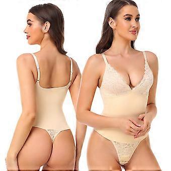 Shapewear Bodysuits Women Sexy Lace Lingerie Open Crotch and Wireless Lace Bras Fajas Colombianas Body Shaper Underwear Straps