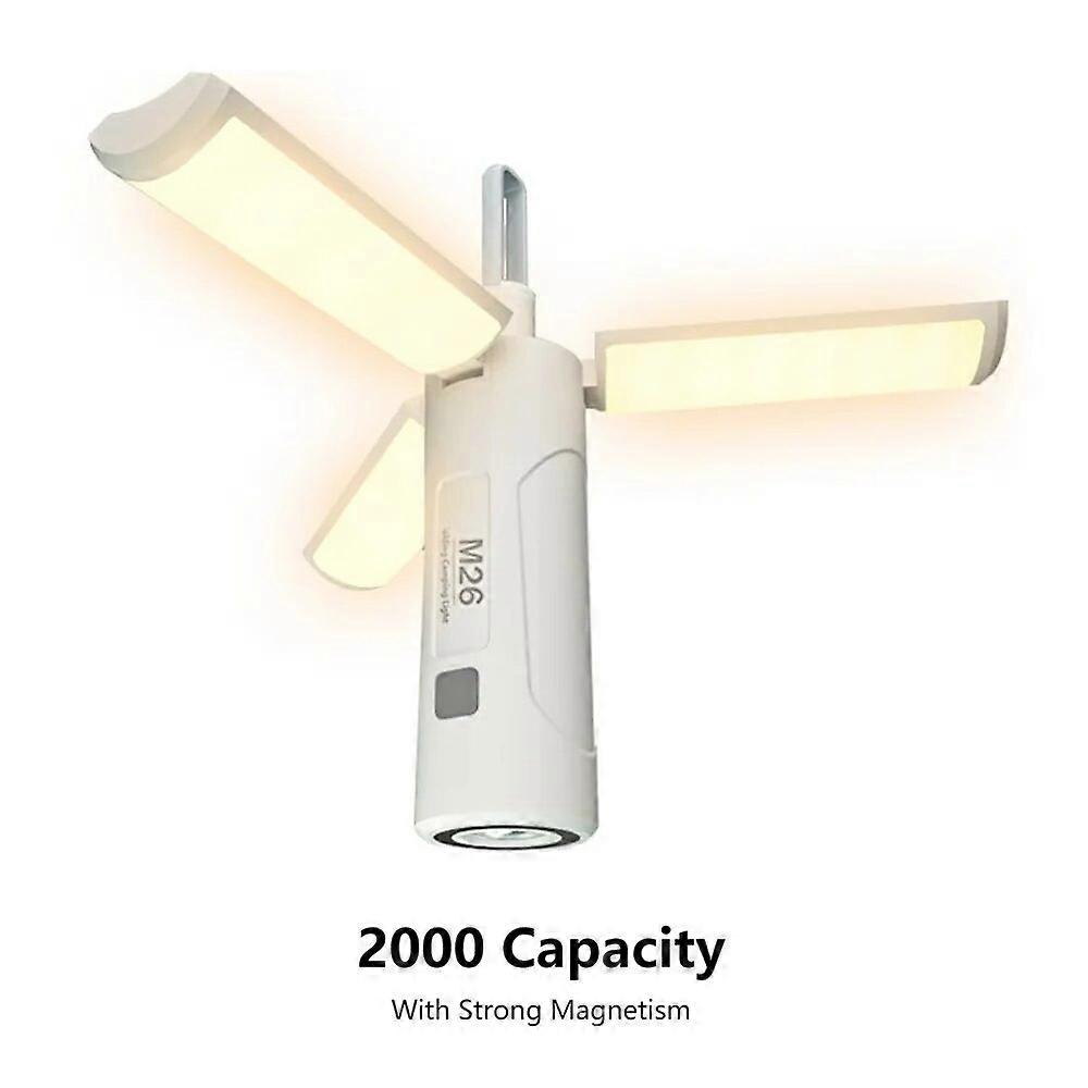 Bærbar Camping Lantern Oppladbart telt Light Travel Ryggsekk Lampe Folding Hengende Light Utendørs Emergency Lamp Arbeid Light