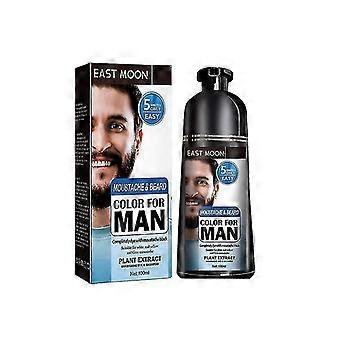 Bart Haarfarbe Färben Shampoo Natürliche Männer Schnurrbart Färben Schwarz Verdunkelung 100ml