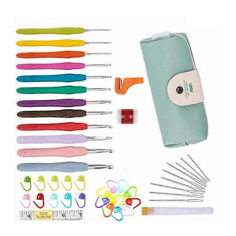 Crochet Hooks, 37 pcs Crochet Hooks Set, Complete with Stitch Markers