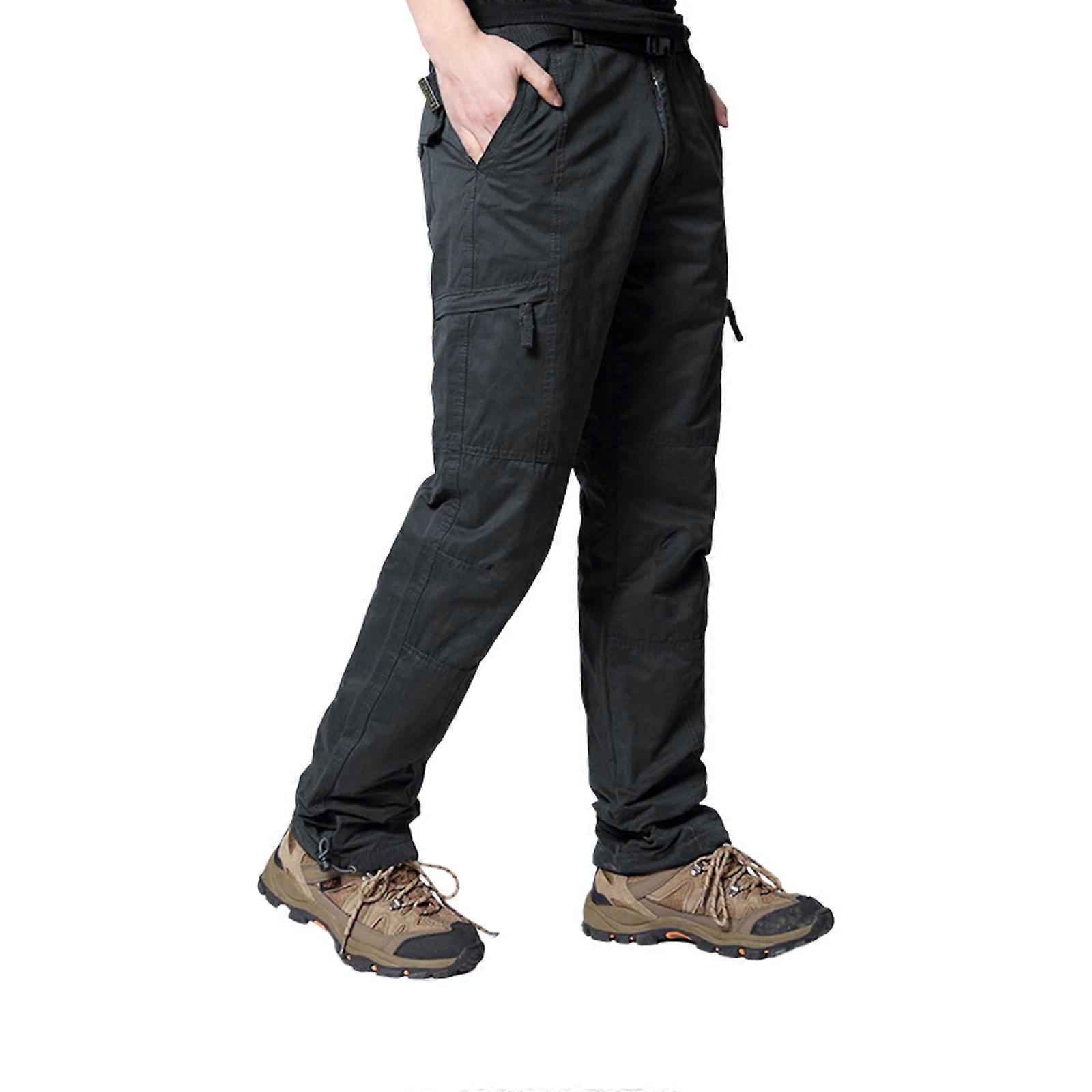 Outdoor USB Heated Pants Rainproof and Flame Retardant with Polyester Fabric and 3-speed Temperature Control (Black, M)