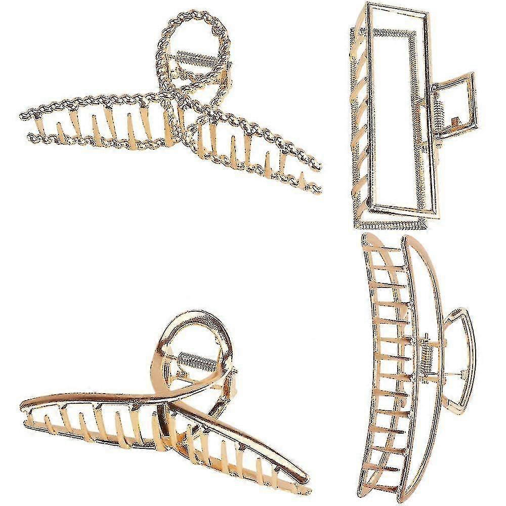 مشبك مخلب الشعر, مشبك شعر مخلب, مشبك شعر كثيف, مشبك شعر معدني, مشبك شعر طويل, مشبك شعر كبير الفك, مشبك شعر أسنان الفراشة, 4 قصائف