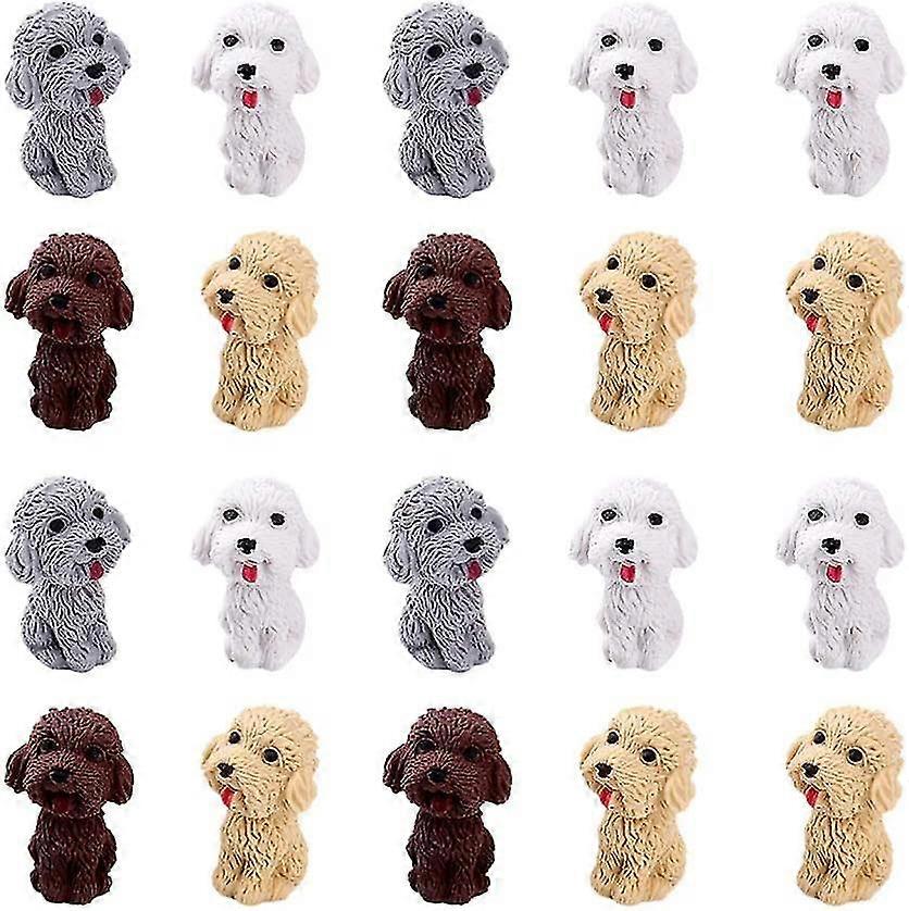 20pcs Healwe Animal Erasers Simulation Tiny Teddy Dog Pattern Erasers