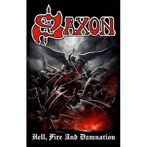 Saxon Hell Fire And Damnation Textile Poster