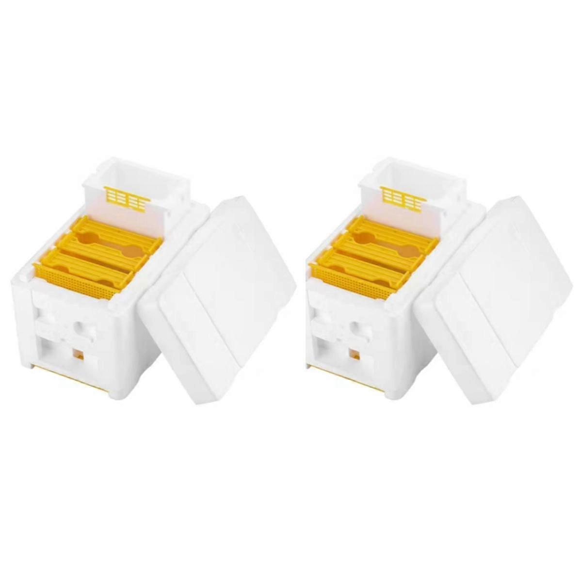 2pcs Bee Hive Frame Holder Equipment Kit Bee Hive Foam Beekeeping Box Beehive Garden Bee Keeping Bee Tool Nest Case