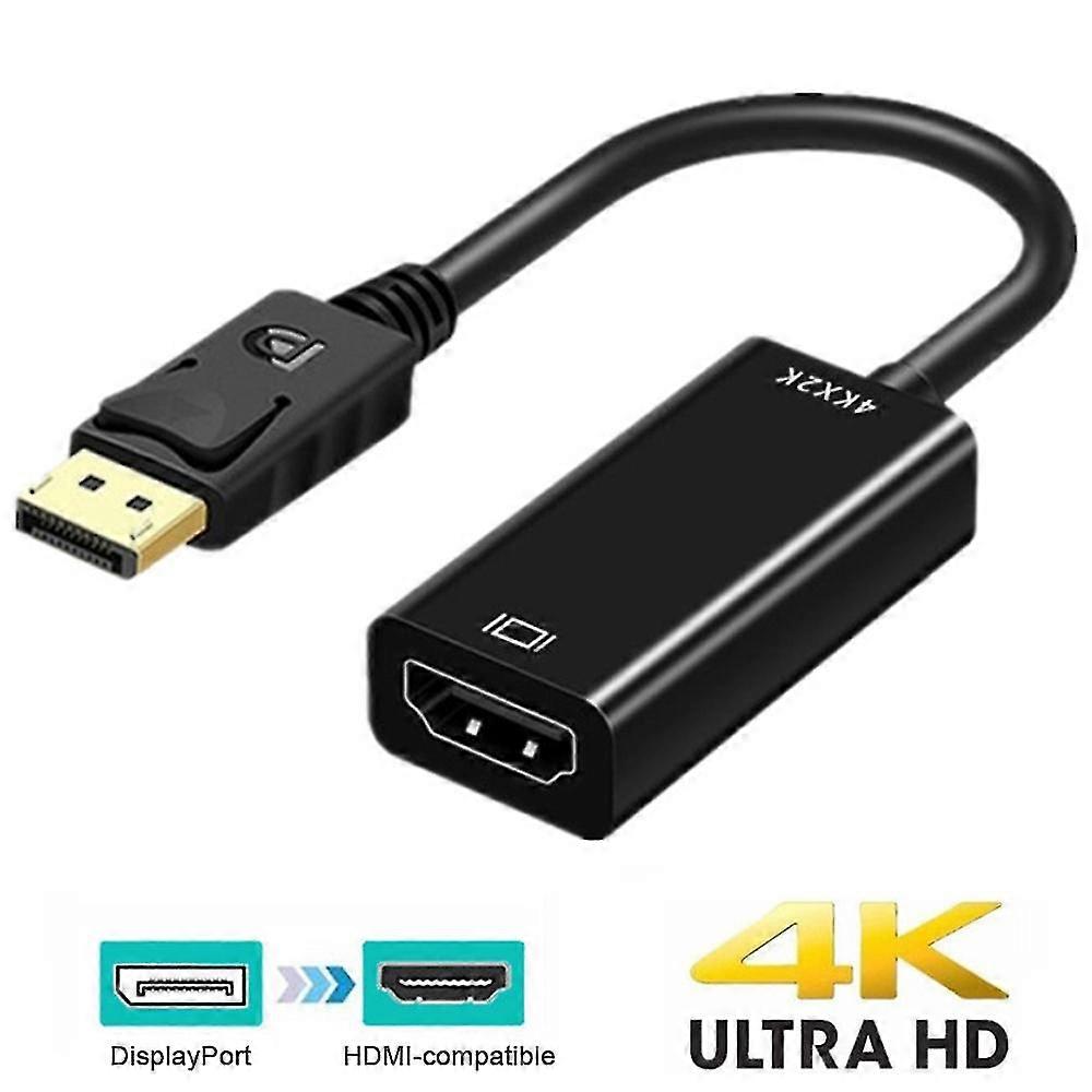 Hd 4k Displayport Para Hdmi-compatível com adaptador Conversor de cabo Macho Dp para fêmea Hdmi-compatível com áudio de vídeo para TV Pc Projector