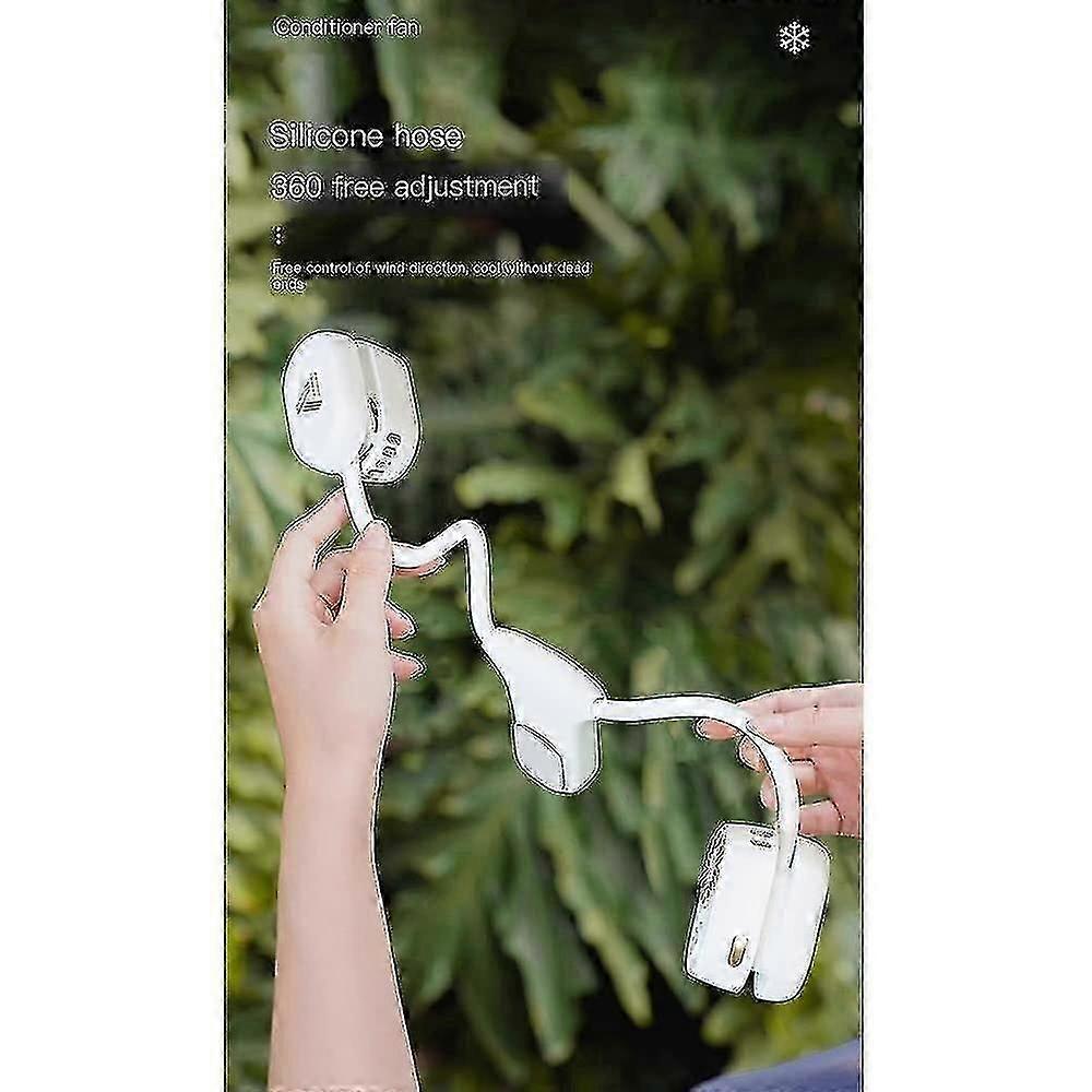 Portable Foldable Bladeless Neck Fans (white)