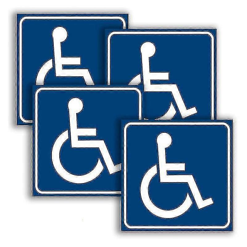 4 Sheets Disability Stickers Waterproof Scratch Resistant Clear Content UV Resistant Disabled Wheelchair Sign Stickers-ylmyFit
