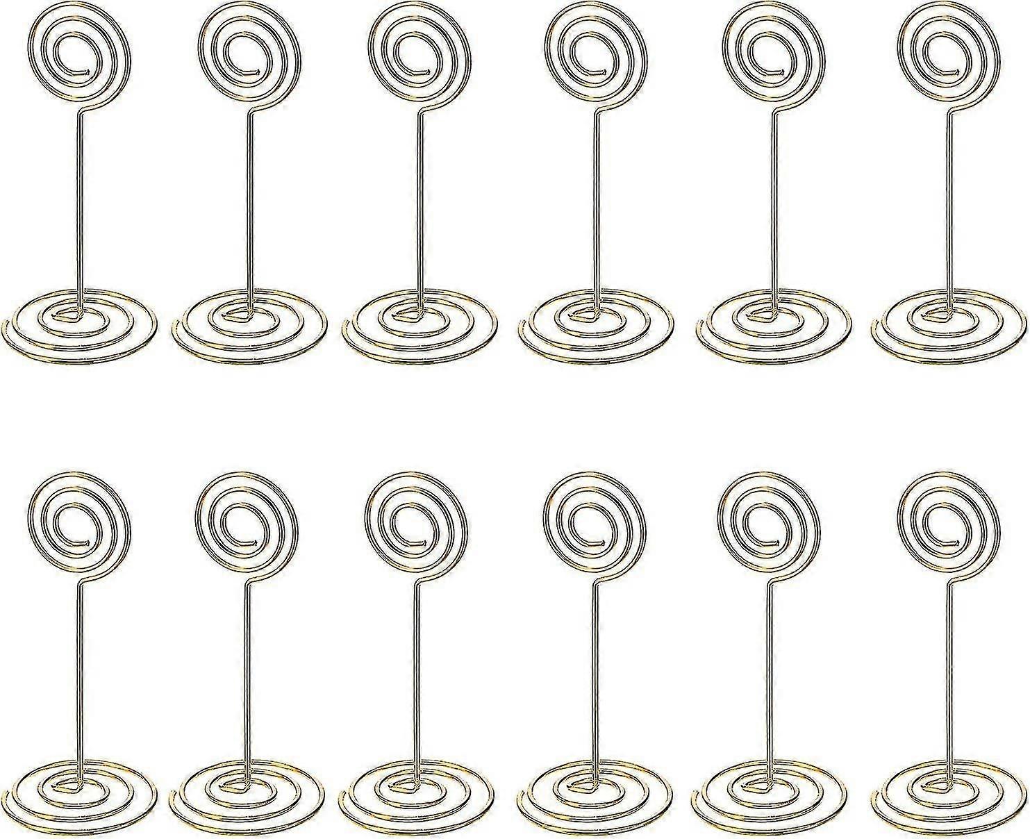 12 حزمة رقم الجدول حامل بطاقة حامل الصور يقف مكان قصاصات القائمة ورقة، شكل دائرة