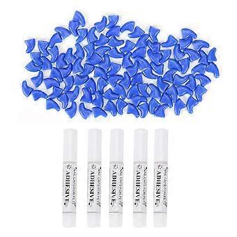 100 STKS Zacht Huisdier Kat Nagel Cover Veilig Anti Scratch Hond Paw Claw Protector Decoratieve CoversBlauw L