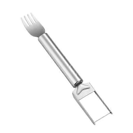 Watermelon Cutter Melon Tool Stainless Steel 2-In-1 Design Fruit Cutter with Windmill Slicer Portable Cube Cutter Fork for