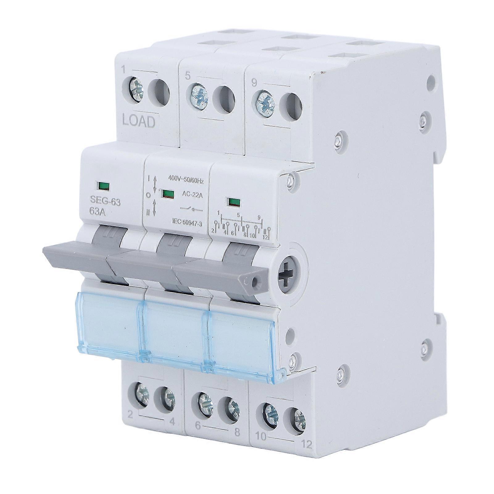DC Isolator Switch Solar Panel PV Array Din Circuit Breaker 3P 63A 400V Dual Power Isolation Switch