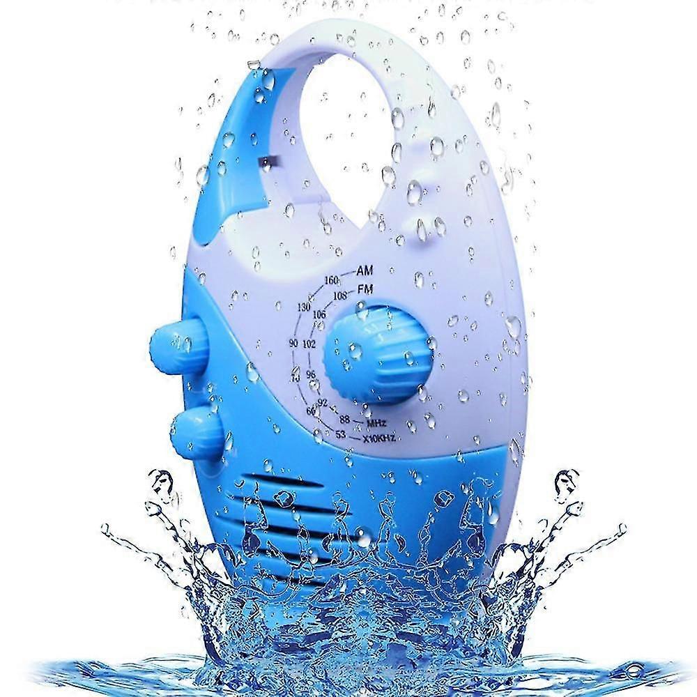 Waterproof Shower Radio, Adjustable Volume Shower Am Fm Button Speaker