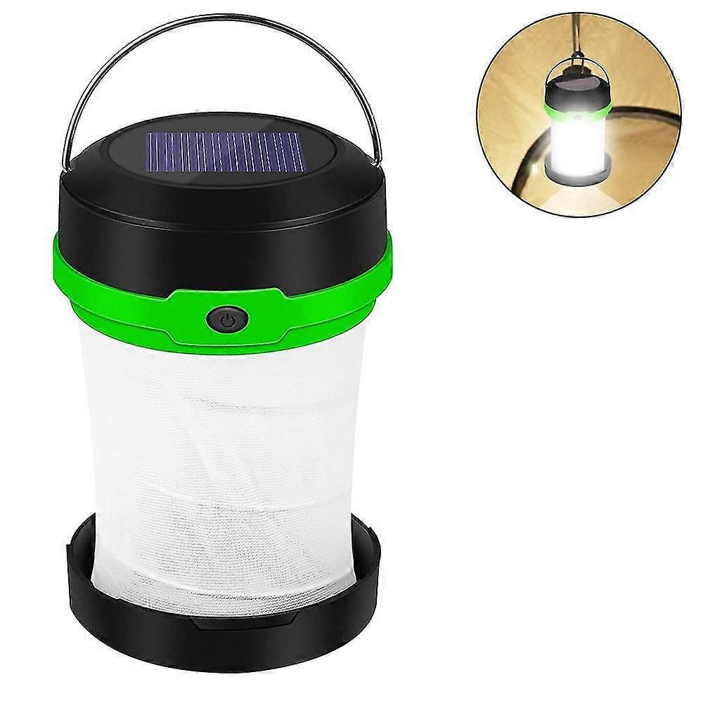 Solar Powered Led Camping Lantern-solar Or Usb Rechargeable, Portable Rechargeable Collapsible Led Camping Lantern, Solar Tent Lamp Flashlight Emergen