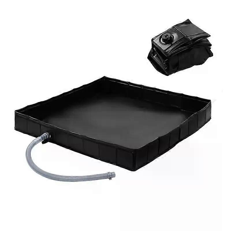 Foldable Shower Base  41 x 41 x 5 Portable Shower Pan with drain pipe Collapsible Shower Basin Shower Tent Awning Base