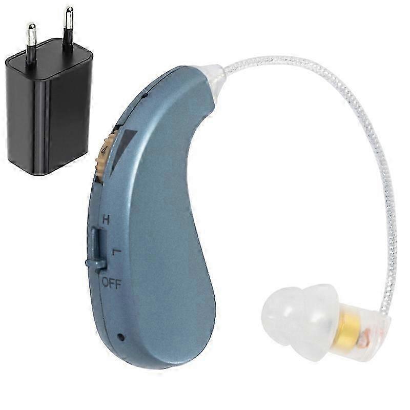 Behind the Ear Hearing Aids Rechargeable Sound Amplifier Elderly Deafness Help