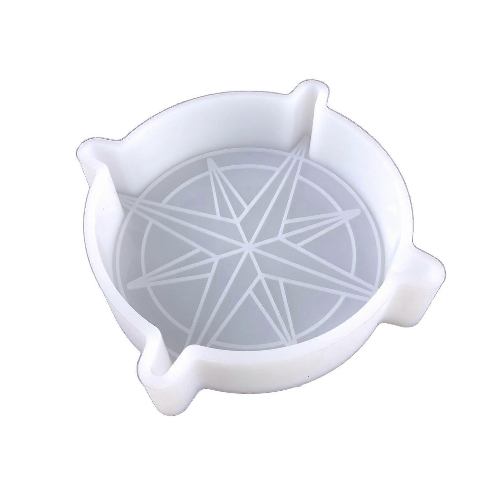 Car Aromatherapy Pendant Silicone Mold Compass Resin Molds Plaster Candle Epoxy-Casting Moulds for DIY Crafts Decoration  White