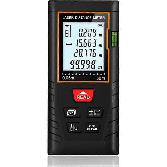Laser rangefinder - Atolla - 50m - 2 bubble levels - Mute function - Backlit LCD display