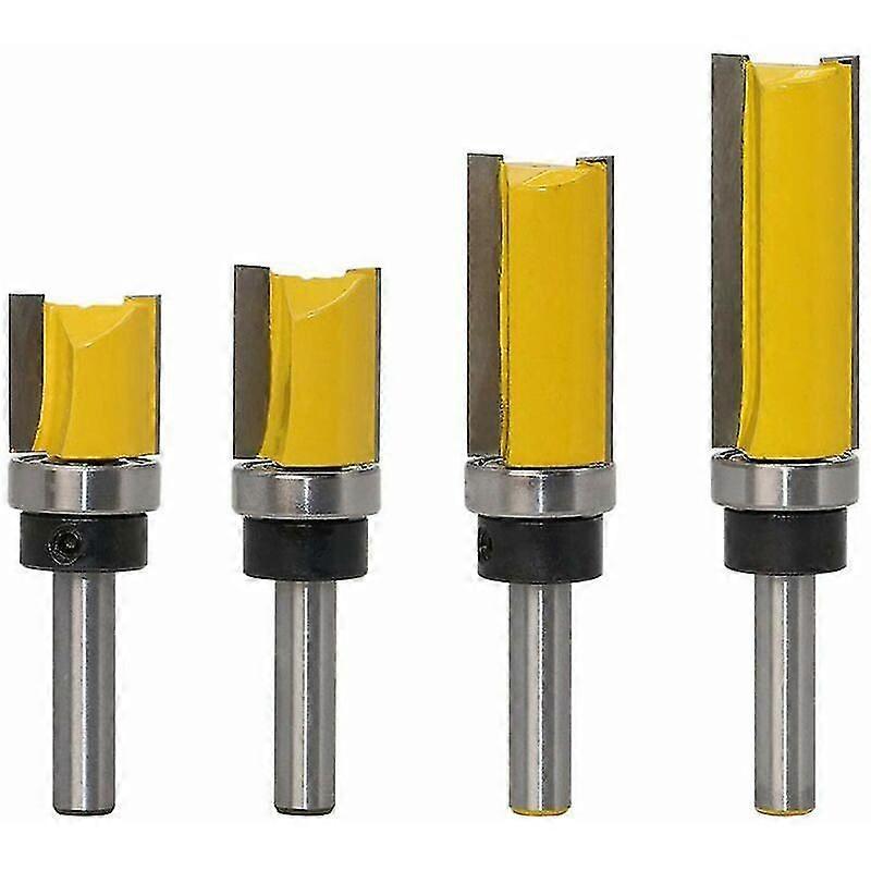 Seems Finish Pattern Pattern Router Bits 8mm Shank Flush Trim Bit Woodworking Cutter, Pack of 4 -
