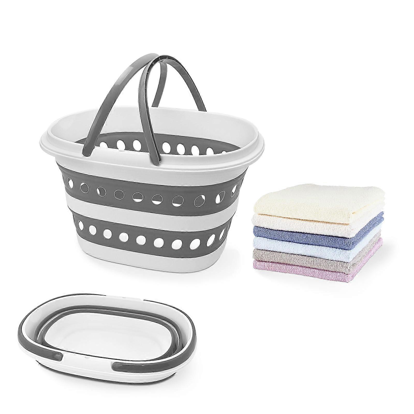 Compact Foldable Laundry Basket Space Saver for Small Spaces 4.2 Gallon (16 Liter)