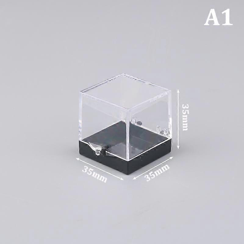 1Pc Storage Box Lids Gemstone Display Coin Clear Container Specimen Mineral Case