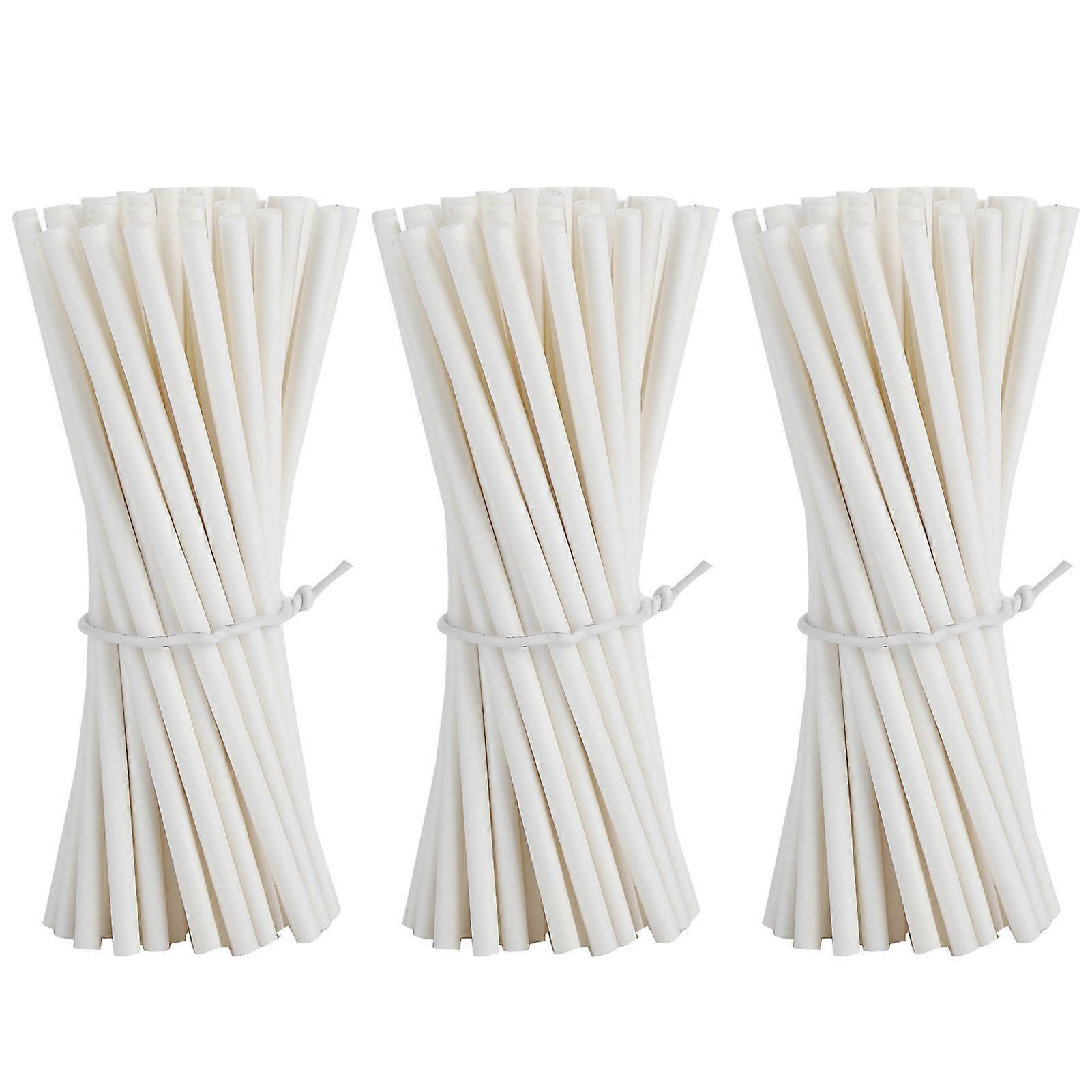 300pcs Paper Lollipop Sticks Hollow Candy Cake Baking Chocolates Accessory Bar