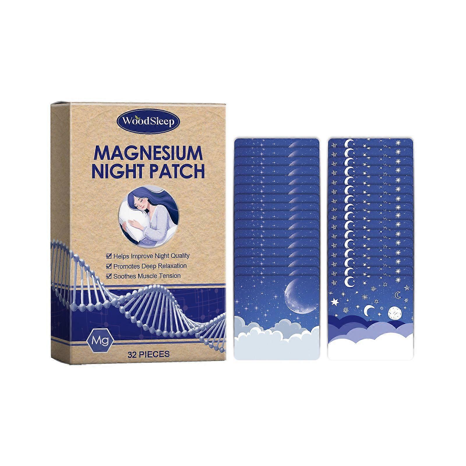 Magnesium Night Patch, Sleep Support Patches για Άνδρες και Γυναίκες, Ενίσχυση Ύπνου με Ουσία Μαγνησίου, Εκχύλισμα Λεβάντας
