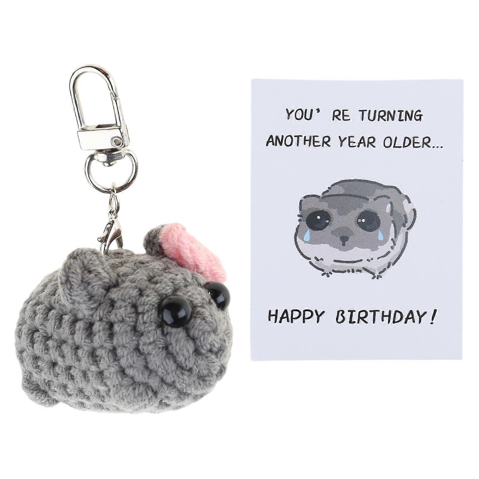 Sturdy Alloy Hamster Keychain Pendant with Elegant Designs Portable Wool Key Holder Craft Supplies for All Ages