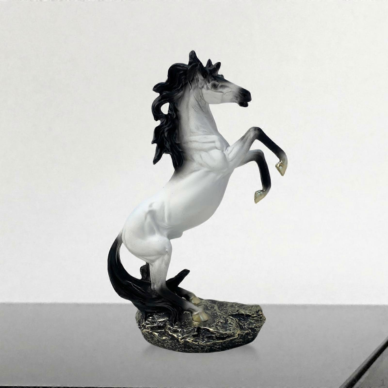 Decorative Horse Figurine for Home, Collectible Resin Sculpture Bookcase