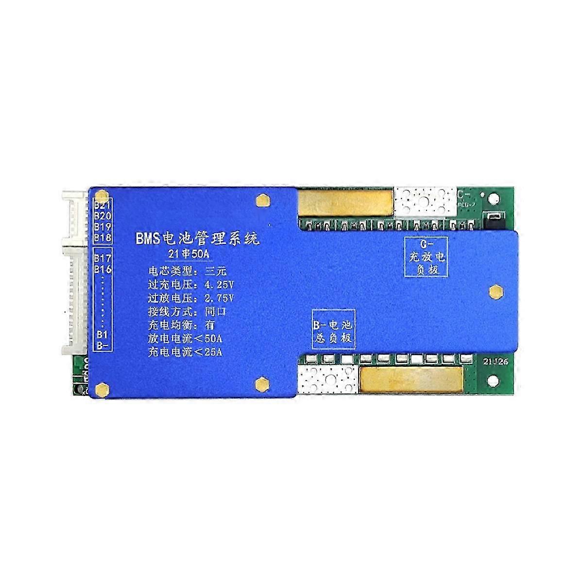 21S 50A Ternary Lithium Battery Protection Board 76V Charge and Discharge with Voltage nce Bms