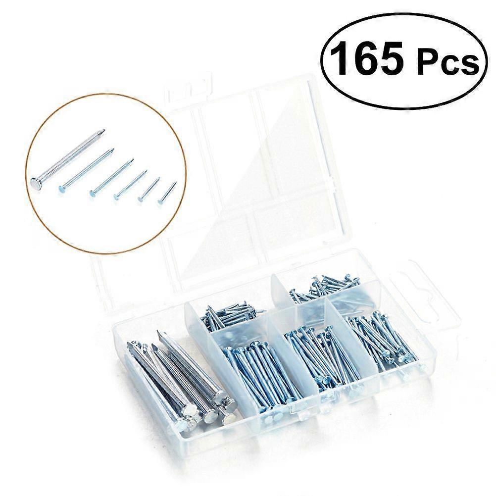 165PCS Nails and Brad Nails Assortment Picture Hanging Nails
