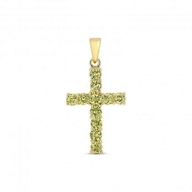 Peridot Cross Pendant PD275P