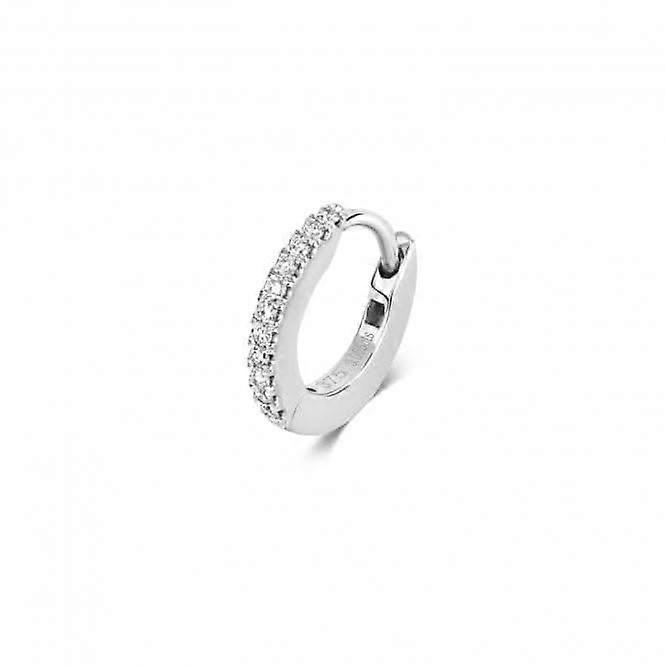 Diamond Jewellery 9ct White Gold Diamond Single Cartilage Hoop ED903W