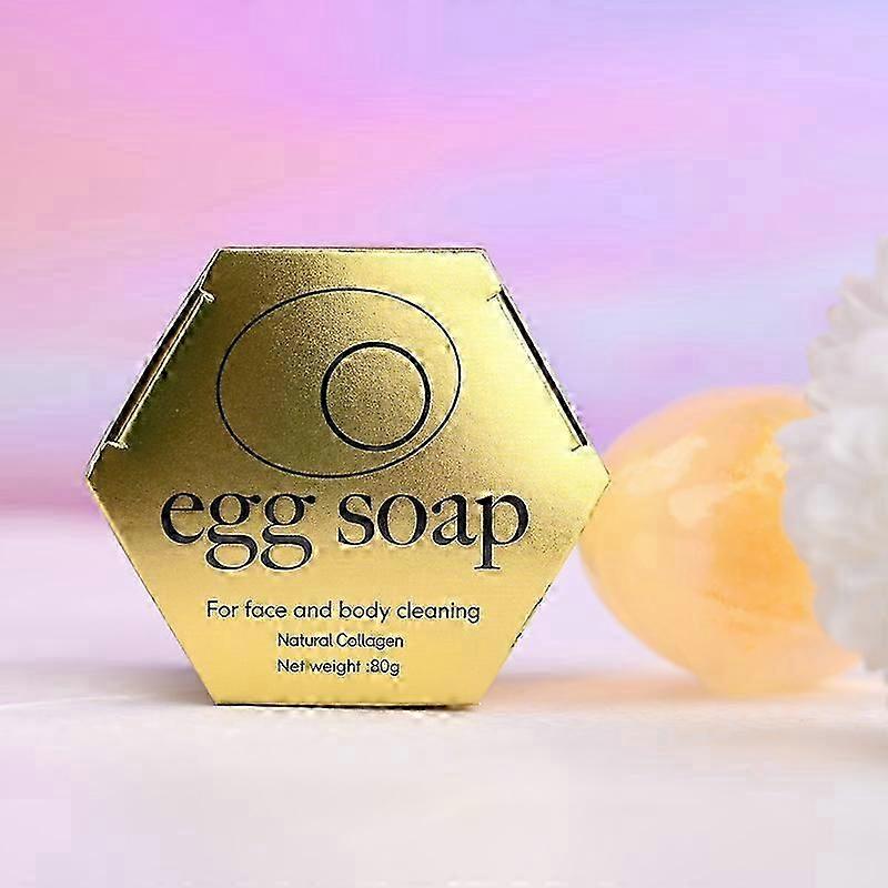 Egg Shape Soap Bar,Collagen Essential Oils Soap,Face Body Moisturizing Soap,Bath Soap Gift for Men & Women