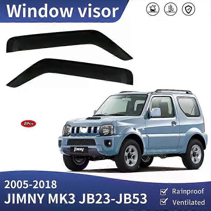 Applies to For Suzuki JIMMY JB23 JB53 2005-2018 Window Visor Vent Shades Ventvisor Wind Deflectors Visors Rain Guard Shades Visor