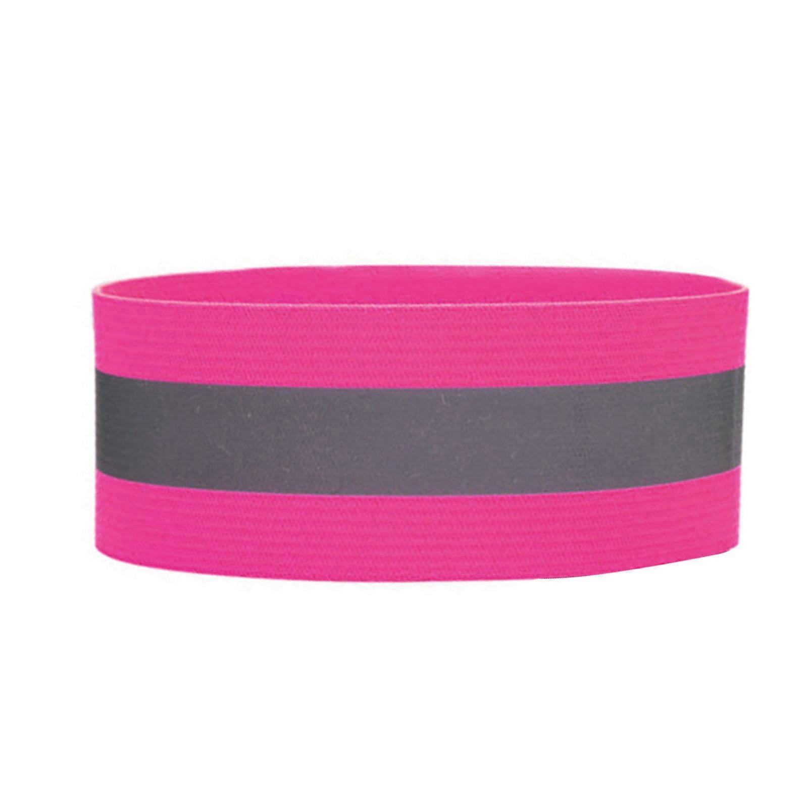 反射ストリップバンド手足首レッグストラップジョギングナイトランニング警告リフレクターリストバンド安全発光アームバンドピンクA