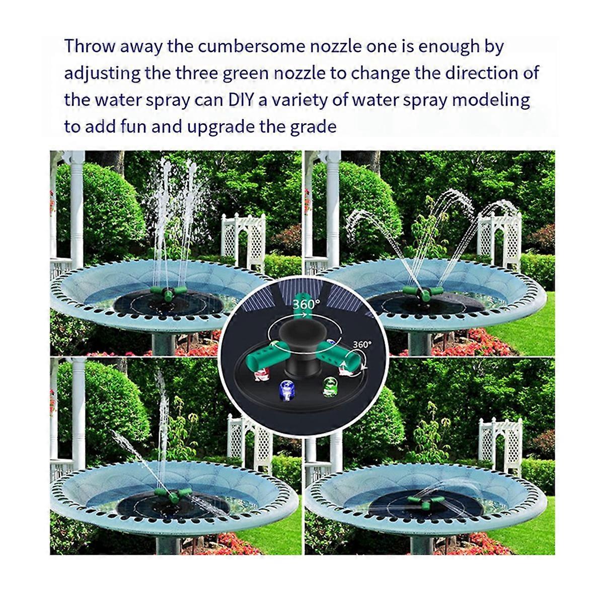6W Solar Fountain Pump For Water Feature With Cord