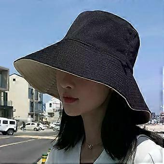 1Pc Double-Sided Fisherman Cap Women Men Portable Foldable Bucket Hat Spring Summer Anti-UV Sun Hat Beach Cap Panama Hat