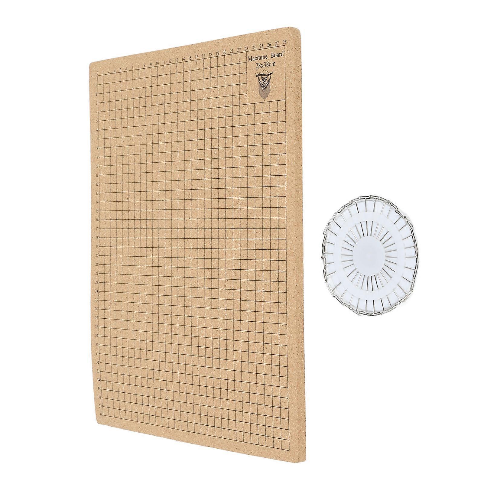 Makramee-Brett Doppelseitiges Makramee-Projektbrett DIY-Gitter Flechtbrett mit Stecknadeln für die Schmuckherstellung Armbänder Display 11x15 Zoll 