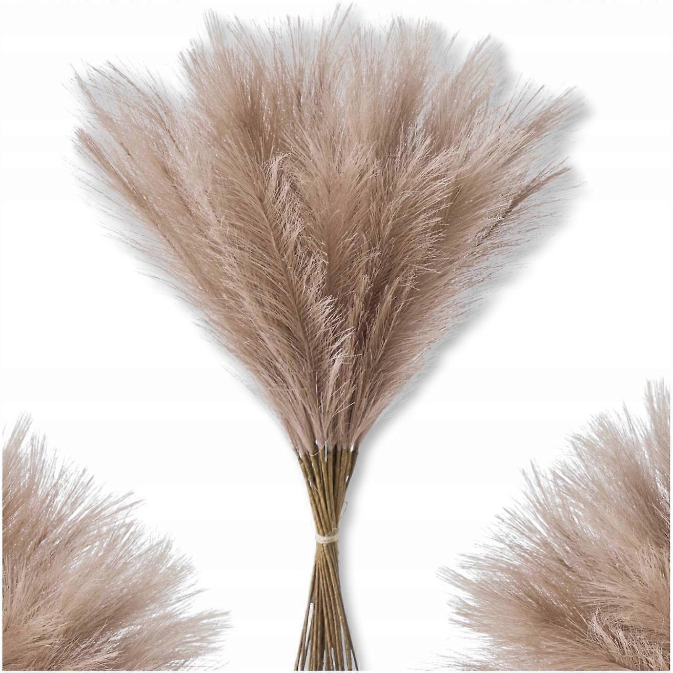 Artificial Pampas Grass Reed, Set Of 20 Pcs, Decorative Twigs, Beige