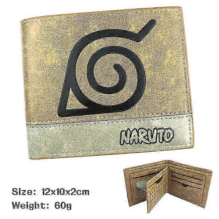 Leather Bifold Short Wallet With Coin Pocket Cartoon Casual Short Wallet Fan Accessory For Boys And Girls 4.72in x 3.9in