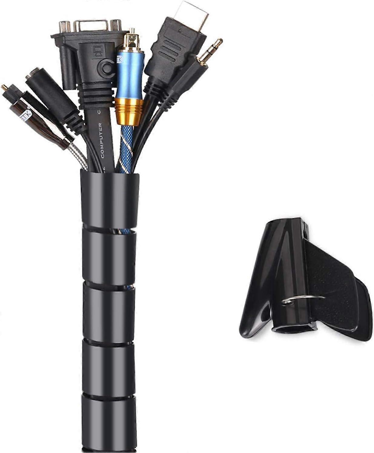 Cable Management Sheath, Clutter-Free Solution, Stylish Black Color