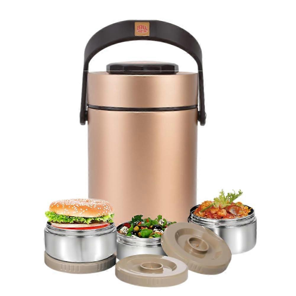 1 Insulated Stainless Steel Lunch Box with 3 Layer Vacuum Insulation for Soup and Lunch 67 Oz