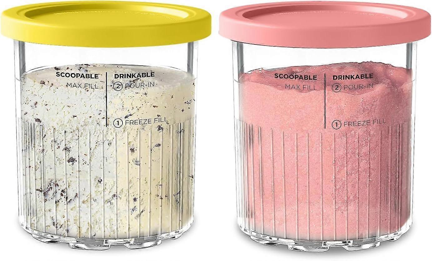 2 Pack Ninja Creami Deluxe XL Family Size Ice Cream Maker Dishwasher Safe BPA-Free 24 oz