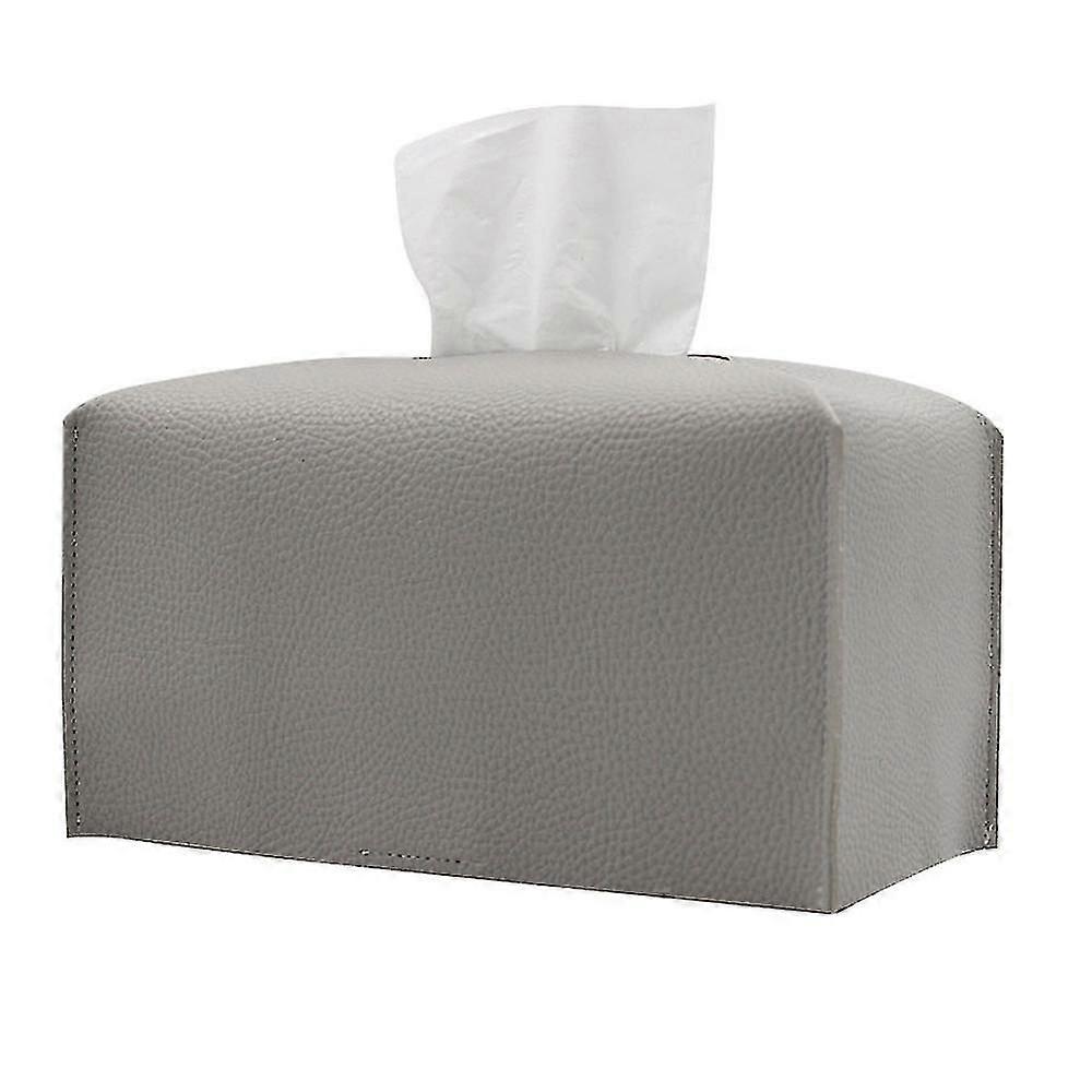 Modern Leather Tissue Box Cover - Stylish Rectangular Case for Home & Office - Easy Refill & Clean - Gift Idea