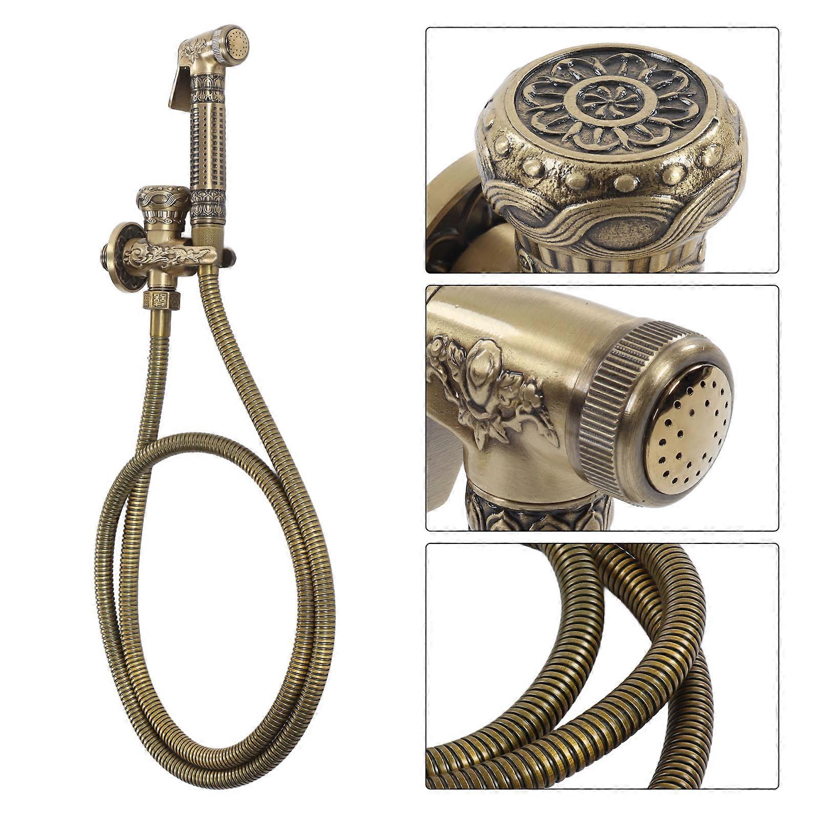 Spruzzatore per WC in ottone antico Bidet portatile con tubo da 60 mm